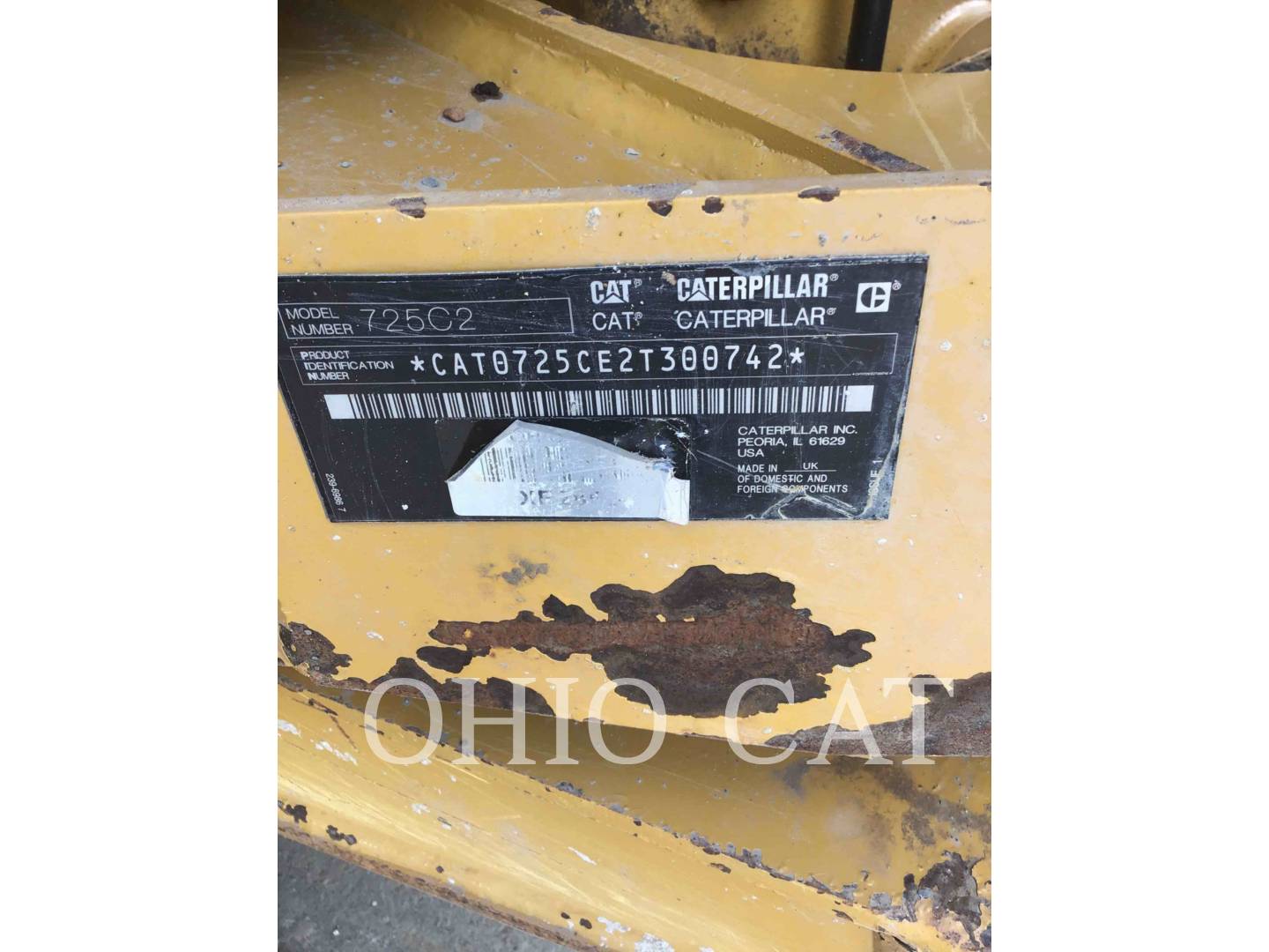 Caterpillar 725C, Articulated Truck, 4631 hours, S/N: CAT0725CE2T300742, 2019 - Image 6