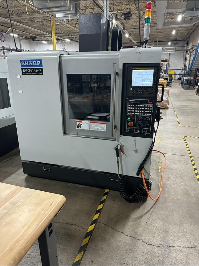 Sharp #SV-2414 A-F, vertical machining center, 16 automatic tool