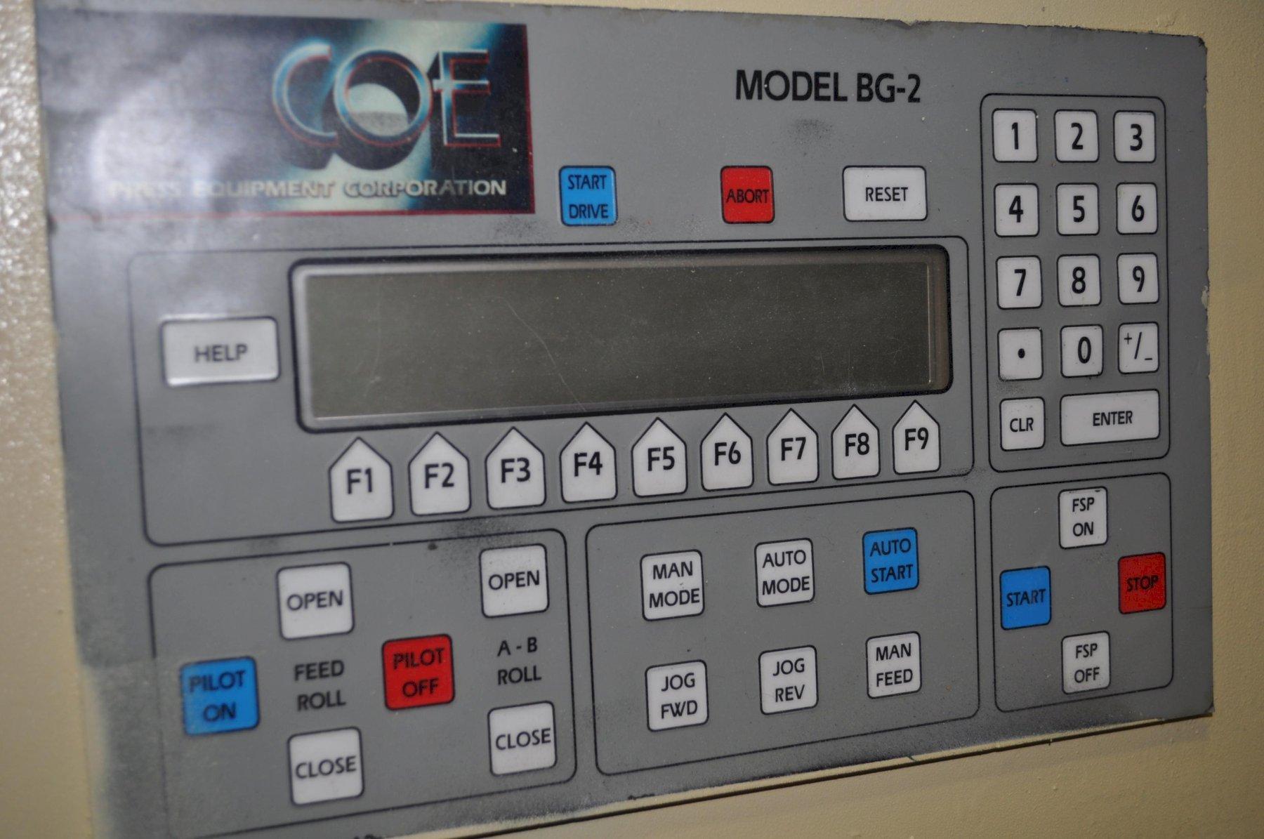 12" x .21" Coe Press Equipment #CPRF-312, servo feeder, 3" diameter feed rolls, pilot release, pendant jog - Image 3