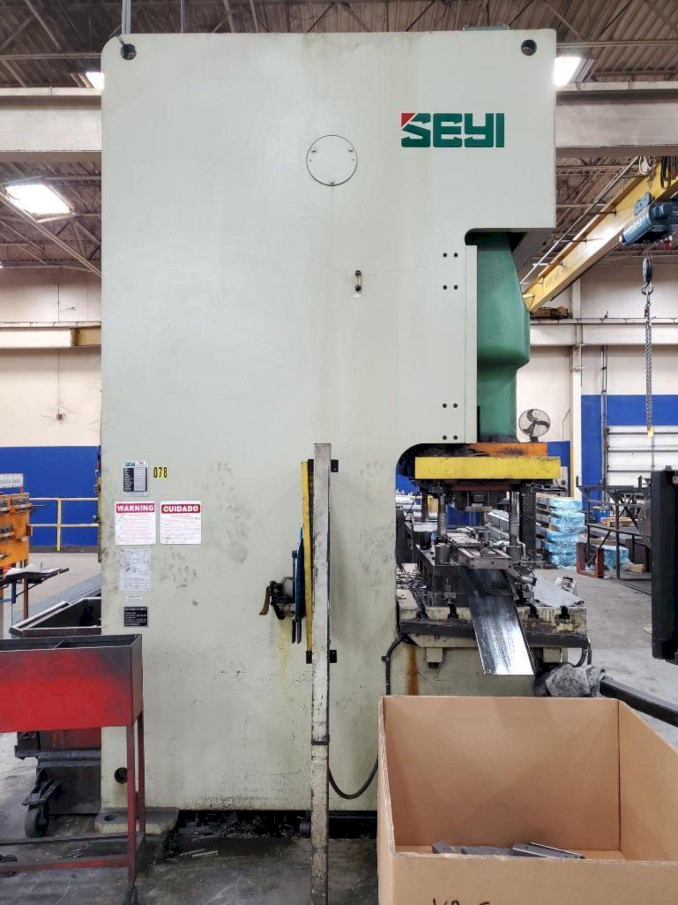 220 Ton, Seyi #SN1-220, single crank gap press, 8.66" stroke, 17.72" Shut Height, 4.33" adj., 25-55 SPM - Image 7