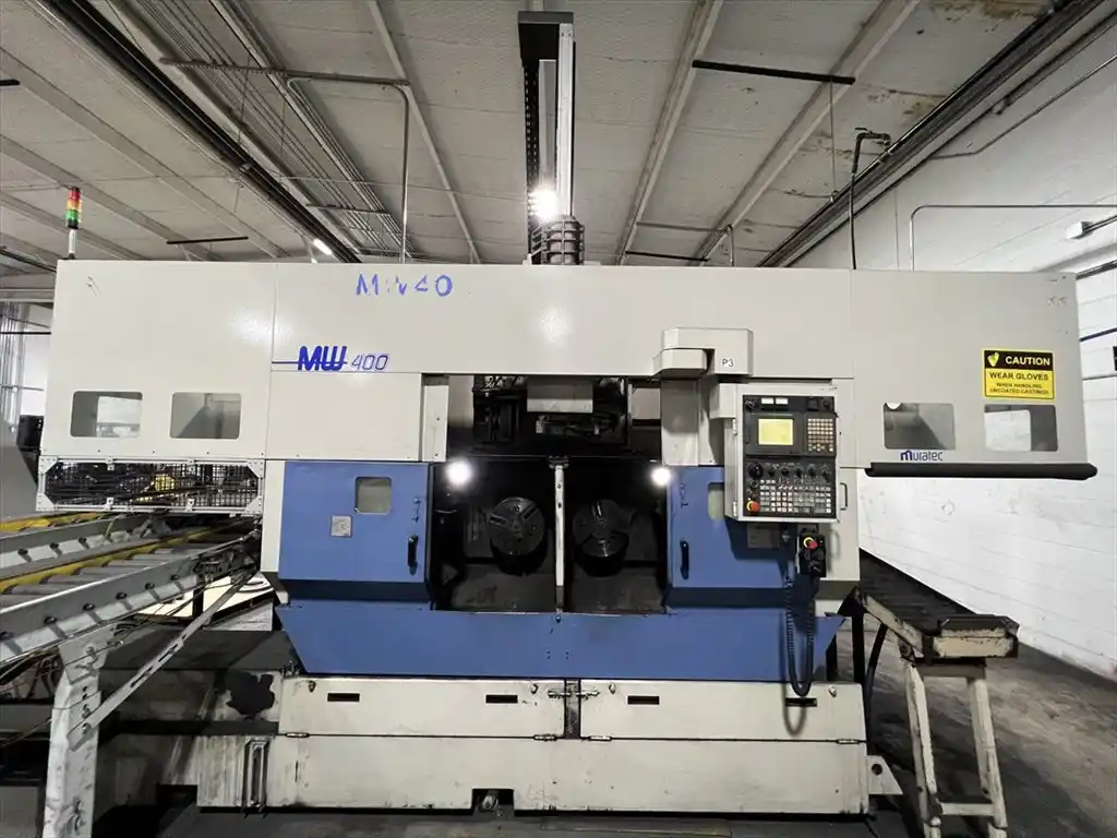 Muratec #MW400, dual spindle turning center,dual 3-jaw 15" chucks,dual 8-position turrets, 3500 RPM, 40 - Image 2