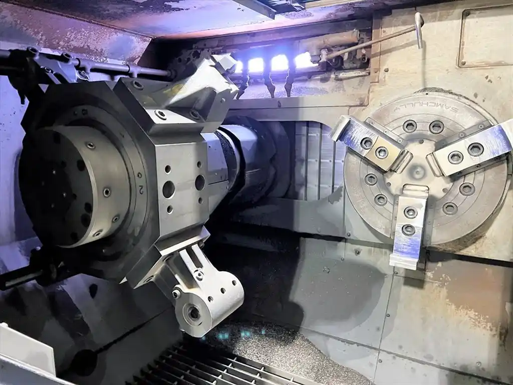 Muratec #MW400, dual spindle turning center,dual 3-jaw 15" chucks,dual 8-position turrets, 3500 RPM, 40 - Image 4