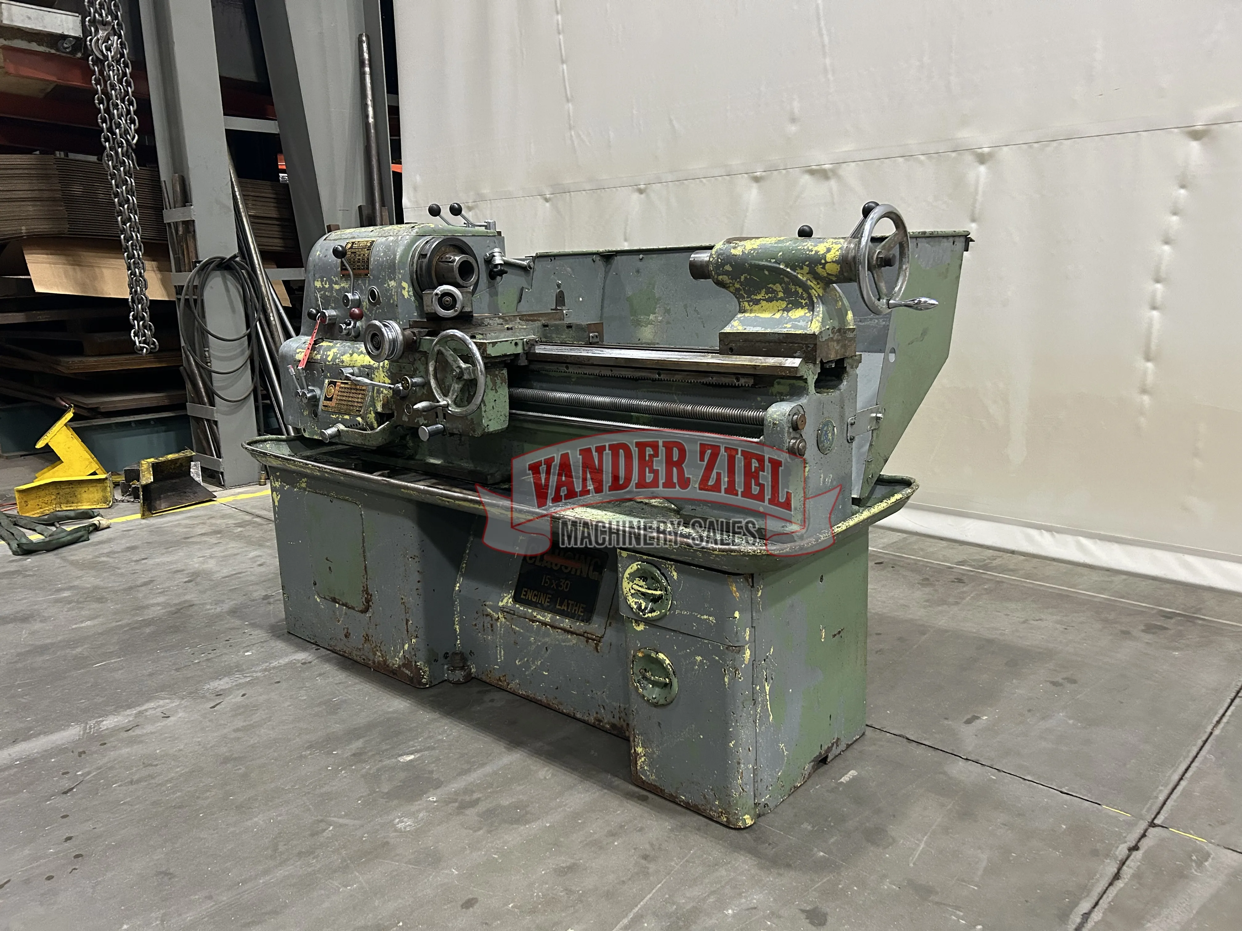 15" x 30" Clausing, engine lathe, serial #4/50661, #16802 - Image 6