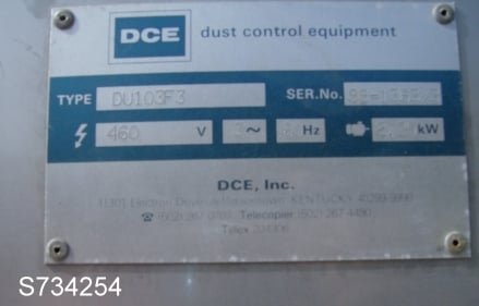 Dust Control Equipment Type #DU103F3, Dust Collector, 3 HP, 460 V. - Image 6