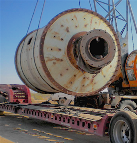 10.6' x 14' Marcy, Ball Mill, 1000 kW transformer, 196" teeth & 21" face helical gear, 800 HP, 1170 RPM, 4160 - Image 1