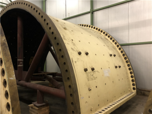 22' x 38' Metso, Ball Mill, 13410 HP motor, 6075 HP rotor, overflow ball mill, rubber liners - Image 9