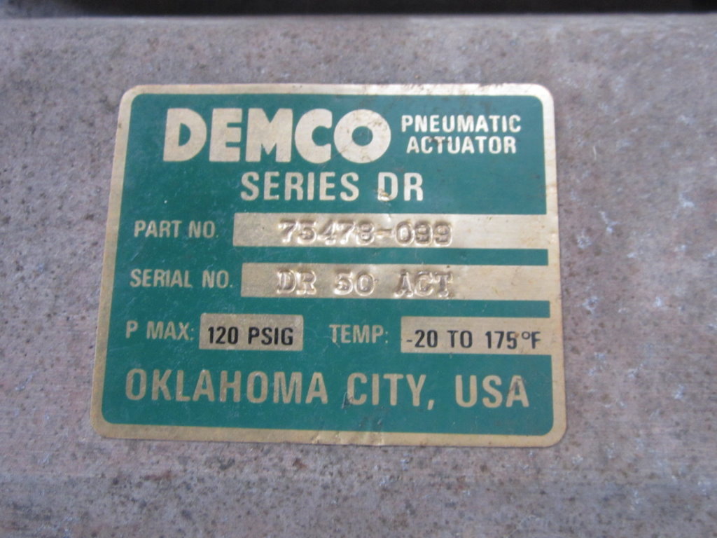 Demco, Pneumatic Actuator Butterfly Valve, 120 psig, -20 to 175 F, qty. 2 - Image 3