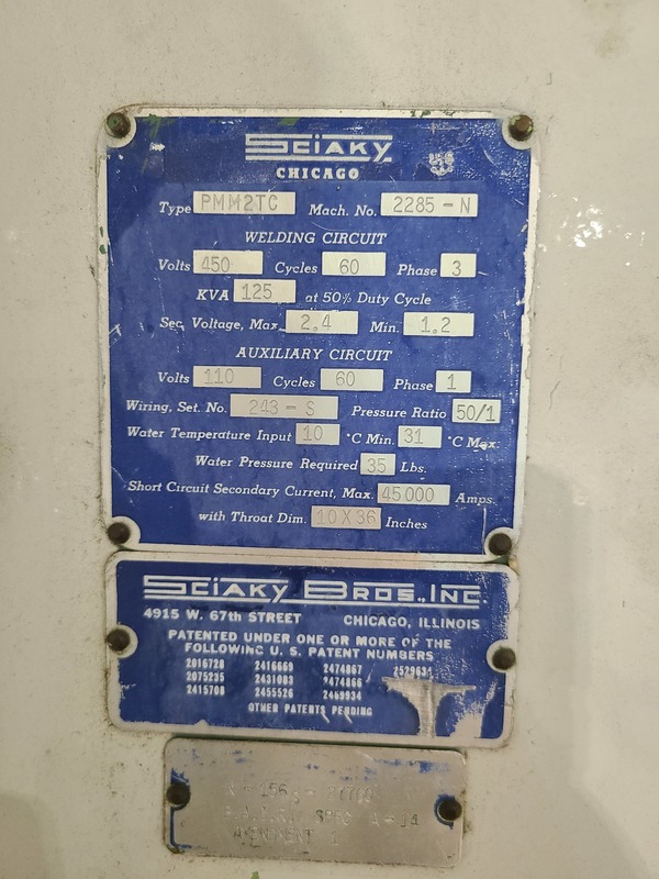 125 KVA Sciaky #PMM2TC, seam welder - Image 8