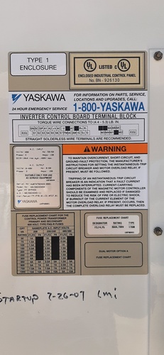150 HP Yaskawa, BV15024545A, vari-speed drive, 480 Volts - Image 7