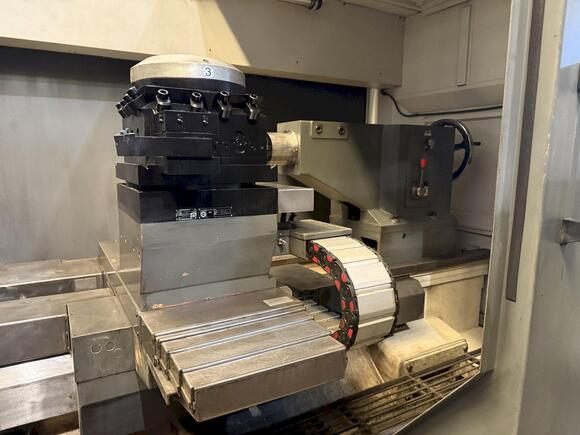Geminis #GT5-G2, CNC flat bed lathe w/Y-Axis, 48" swing, 78" centers, 4-jaw 40" chuck, 4 pos turret - Image 5