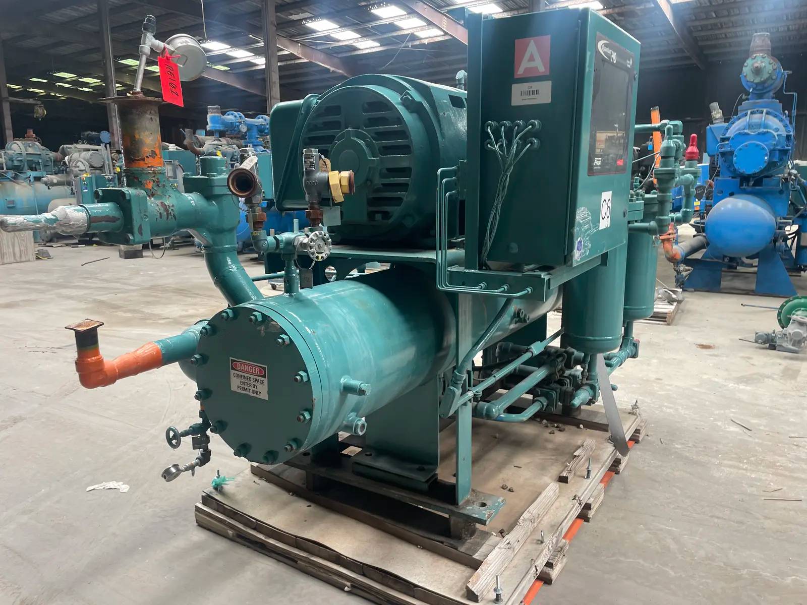 125 HP Frick #RXB-50H, rotary screw compressor package, R-717 refrigerant, Frick Micro Control panel, 230/460 - Image 10
