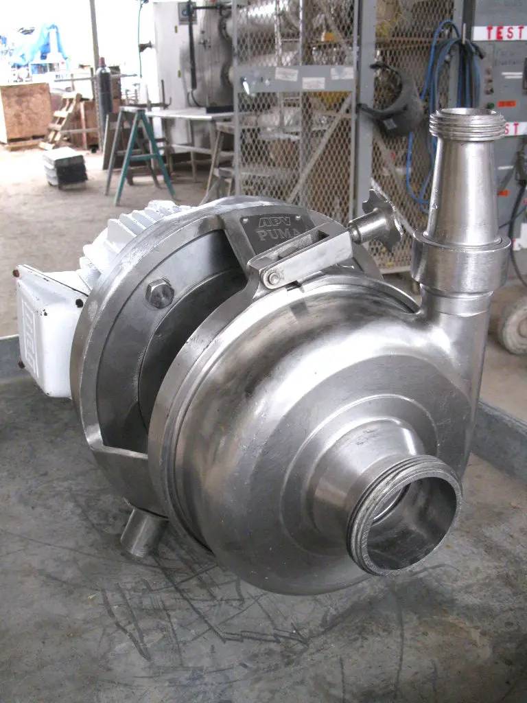 240 GPM, APV #Puma-III, sanitary centrifugal pump, 2-3 size, 100 psi, 5 HP, 3500 RPM - Image 4