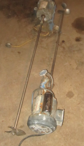.25 HP General Electric, Agitator Mixer, 5/8" diameter x 40" L shaft, 6" diameter Propeller, 1750 RPM - Image 1