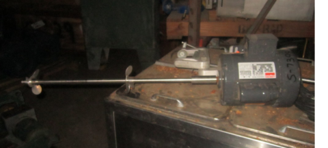 .25 HP General Electric, Agitator Mixer, 5/8" diameter x 40" L shaft, 6" diameter Propeller, 1750 RPM - Image 4