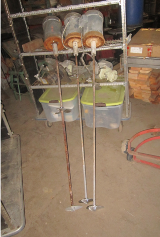 3 HP Agitator Mixer, Stainless Steel, 3/4" diameter x 60" L shaft, (2) 4" propellers, 1725 RPM, 208/230/460 V - Image 1