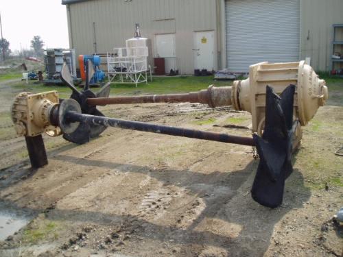 Denver #8, Agitator w/Gear Reducer & pulley, 9-1/2' L x 3-1/2" diameter Shaft, 6-blade impeller w/48" - Image 1