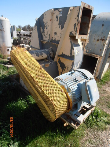 Centrifugal Blower, 18" diameter Inlet, 12" x 16" outlet, 3800 RPM fan, 100 HP, 1775 RPM, 230/460 V - Image 1