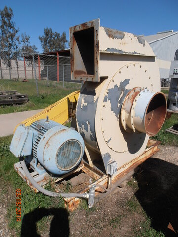 Centrifugal Blower, 18" diameter Inlet, 12" x 16" outlet, 3800 RPM fan, 100 HP, 1775 RPM, 230/460 V - Image 2