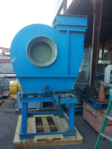 Plastic Blower Company, Blower, 19" inlet, 23" x 20" outlet, 25 HP, 1465 RPM, 190/380 V, 1981 - Image 1