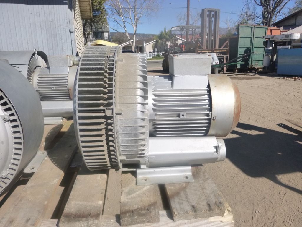 155 cfm, 166 psi, Canada Blowers #AB-602E, Double Stage Regenerative Blower, 2" inlet/outlet, 5 HP, 3430 RPM - Image 3