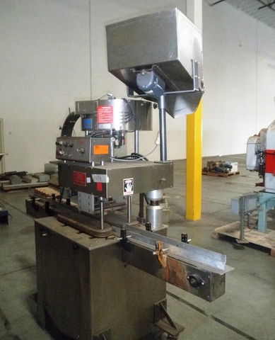 Kaps-All #B, Capper, 4.5" width x 8' L belt, w/ Stainless Steel hopper - Image 1