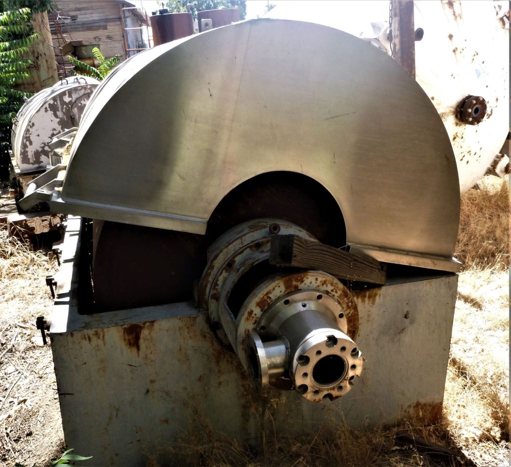48" x 48" Podbielniak #9800, Centrifuge, 1600 RPM, 250 psi @ 250 F, 300 GPM neutralize & wash, 600 GPM - Image 2