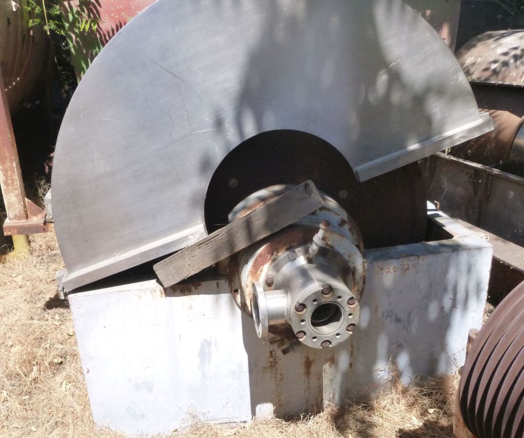48" x 48" Podbielniak #9800, Centrifuge, 1600 RPM, 250 psi @ 250 F, 300 GPM neutralize & wash, 600 GPM - Image 3