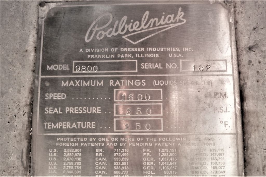 48" x 48" Podbielniak #9800, Centrifuge, 1600 RPM, 250 psi @ 250 F, 300 GPM neutralize & wash, 600 GPM - Image 4
