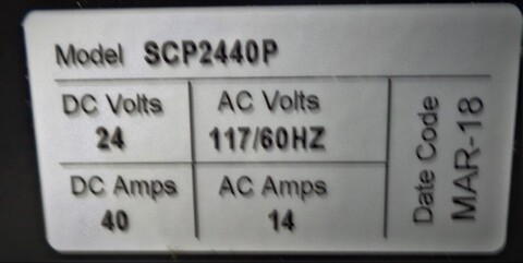 Quick Charge Corporation #SCP2440P, select-a-charge programmab, 24 VDC, 40 Amps DC, 117 VAC, 14 Amps AC, 120 - Image 3