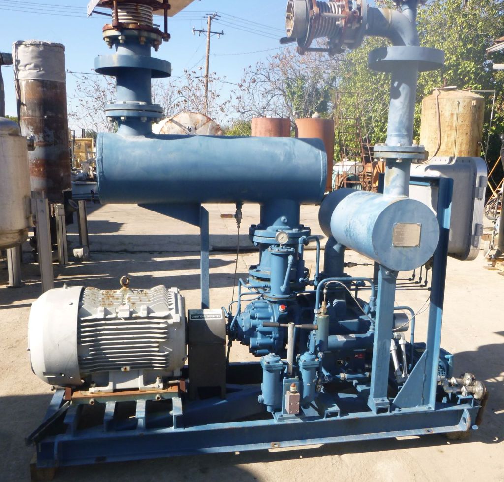 75 HP Aerzen #Series-VM30, Biogas Oil-Injected Screw Compressor, 640 cfm, 8 GPM pump, 200 psi shell, 150 psi - Image 1