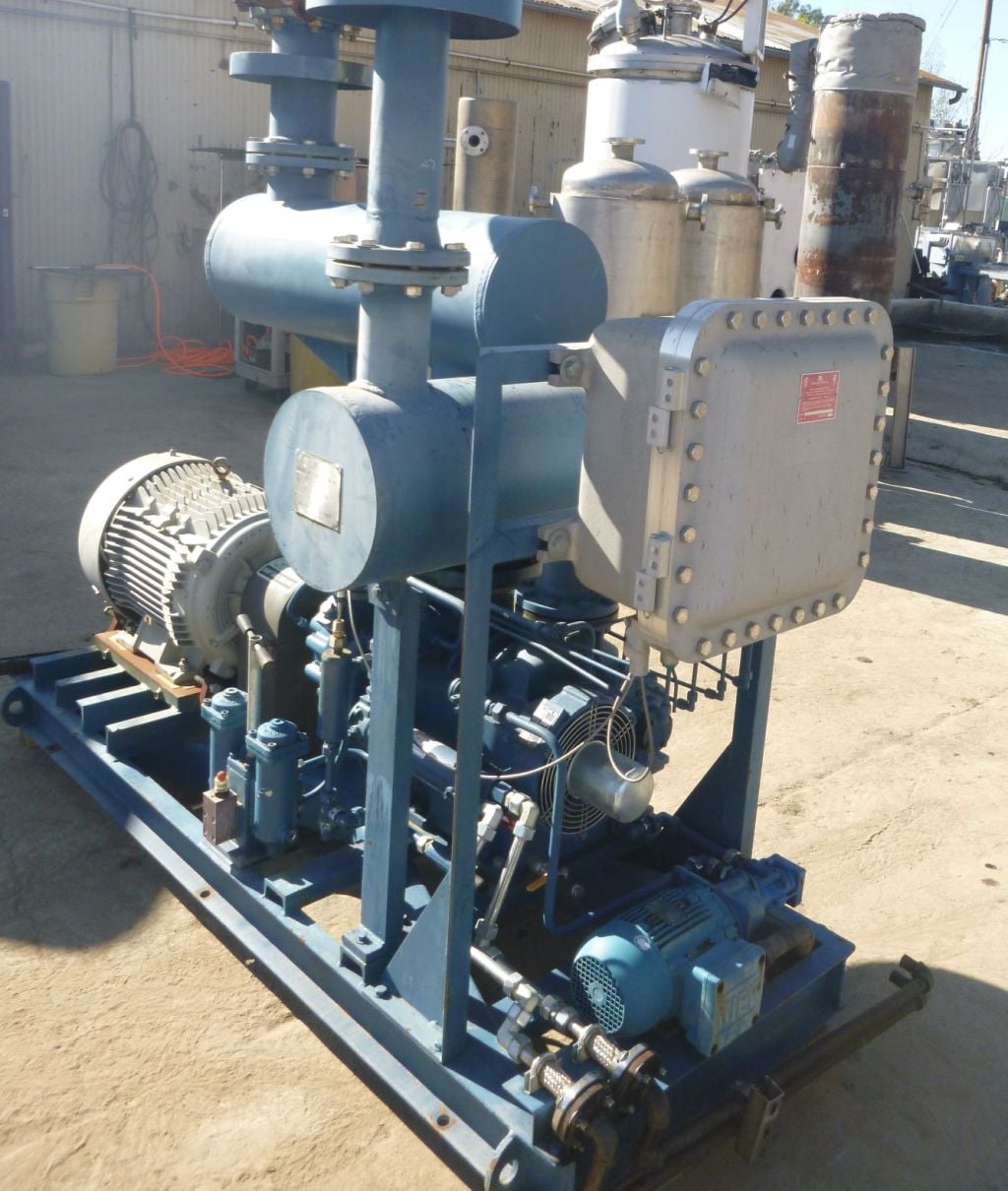 75 HP Aerzen #Series-VM30, Biogas Oil-Injected Screw Compressor, 640 cfm, 8 GPM pump, 200 psi shell, 150 psi - Image 2