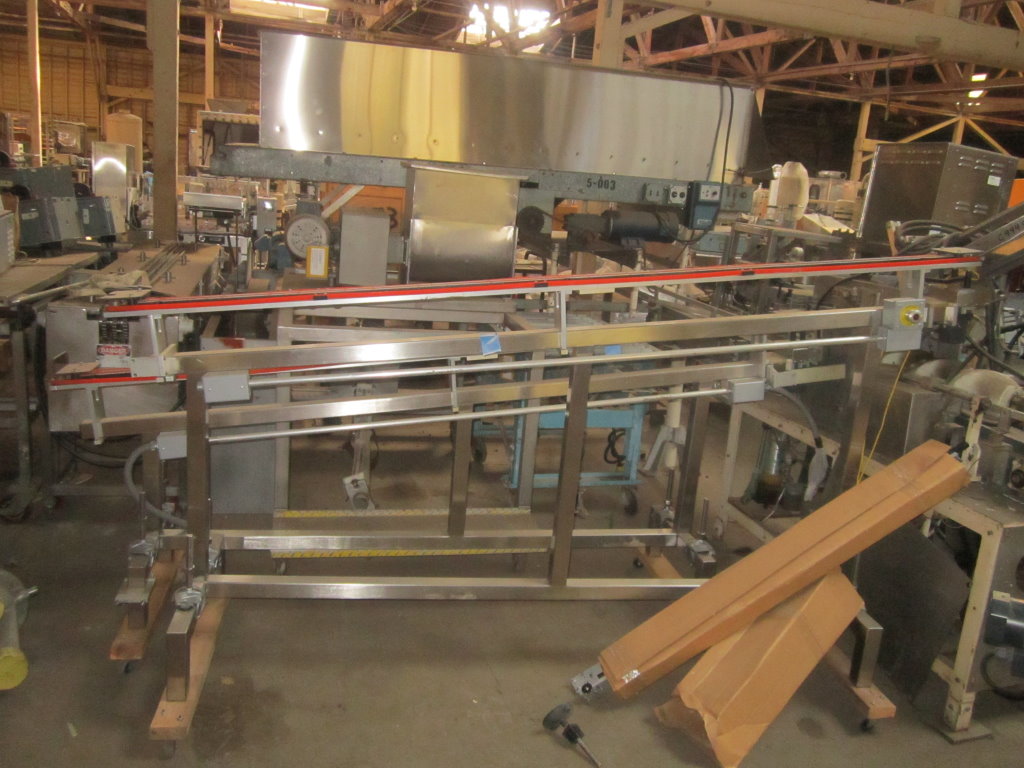 .38" wide x 8.2' long, Stainless Steel Belt Conveyor, 1/2 HP, 1600 RPM, 230 V. - Image 1