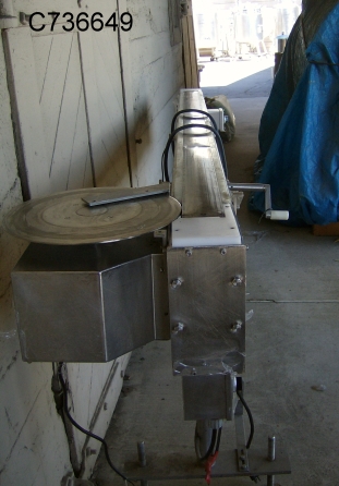 2.75" wide x 7' long, TL Systems, Stainless Steel Belt Conveyor, 12" diameter Accumulation table, 115 V - Image 2