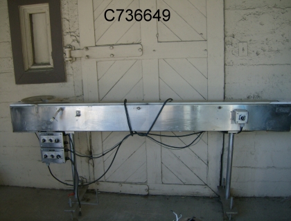 2.75" wide x 7' long, TL Systems, Stainless Steel Belt Conveyor, 12" diameter Accumulation table, 115 V - Image 4