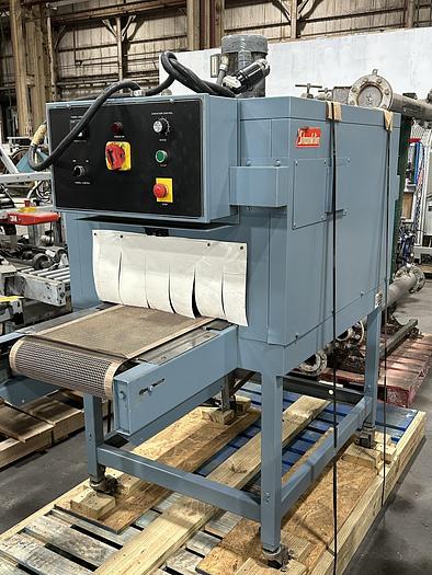 Shanklin #T-7F, shrink tunnel with teflon, variable speed conveyor w/casters - Image 1