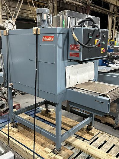 Shanklin #T-7F, shrink tunnel with teflon, variable speed conveyor w/casters - Image 2