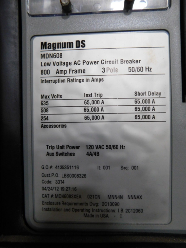 Eaton, 3R Switchgear with 2500 KVA transformer & capacitor bank, 4000 amps - Image 10