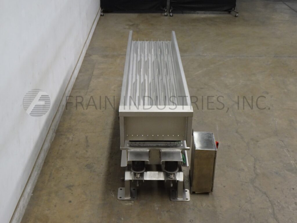 24" wide x 9.4' long, Smalley #Emc2+, Stainless Steel trough style vibratory feed conveyor with 12 lanes & 2 - Image 3