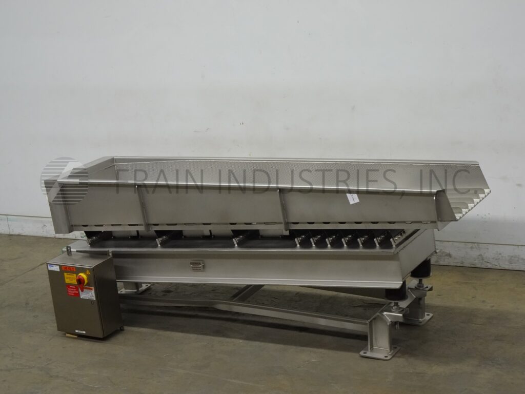 24" wide x 9.4' long, Smalley #Emc2+, Stainless Steel trough style vibratory feed conveyor with 12 lanes & 2 - Image 5
