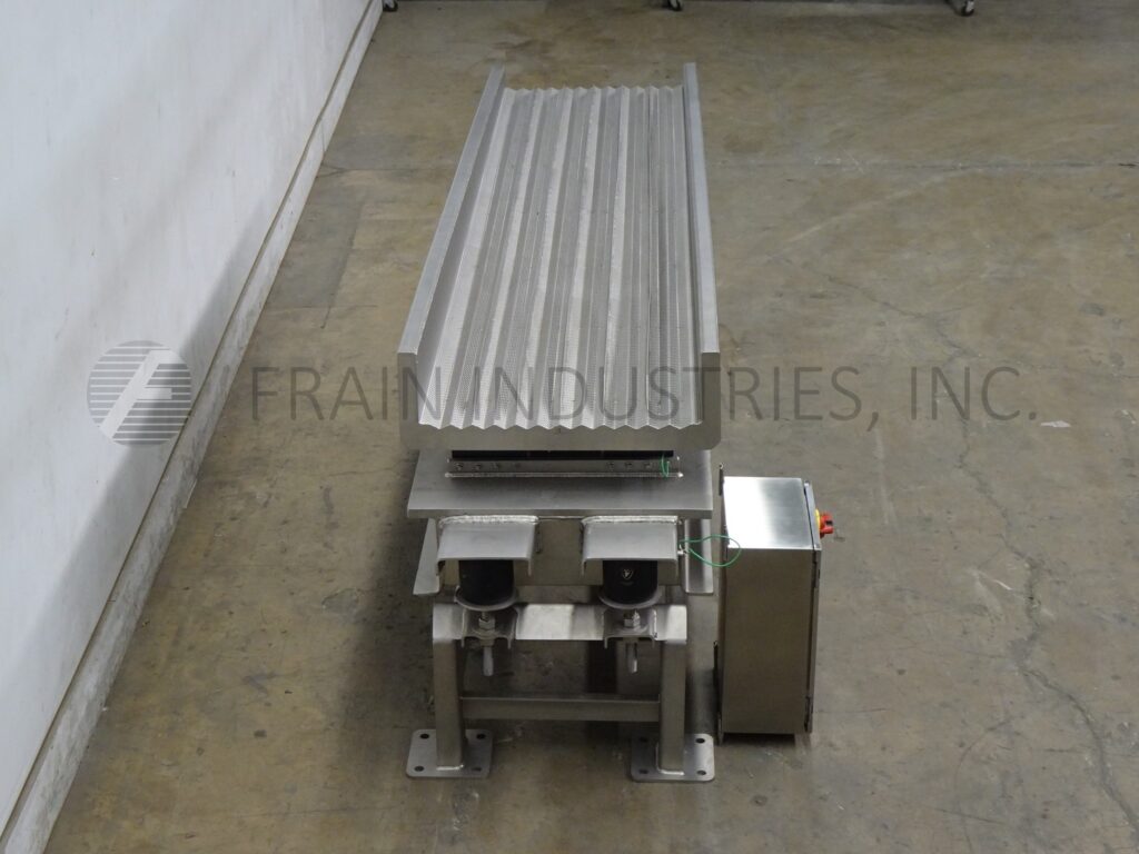 24" wide x 9.4' long, Smalley #Emc2+, Stainless Steel trough style vibratory feed conveyor with 12 lanes - Image 3