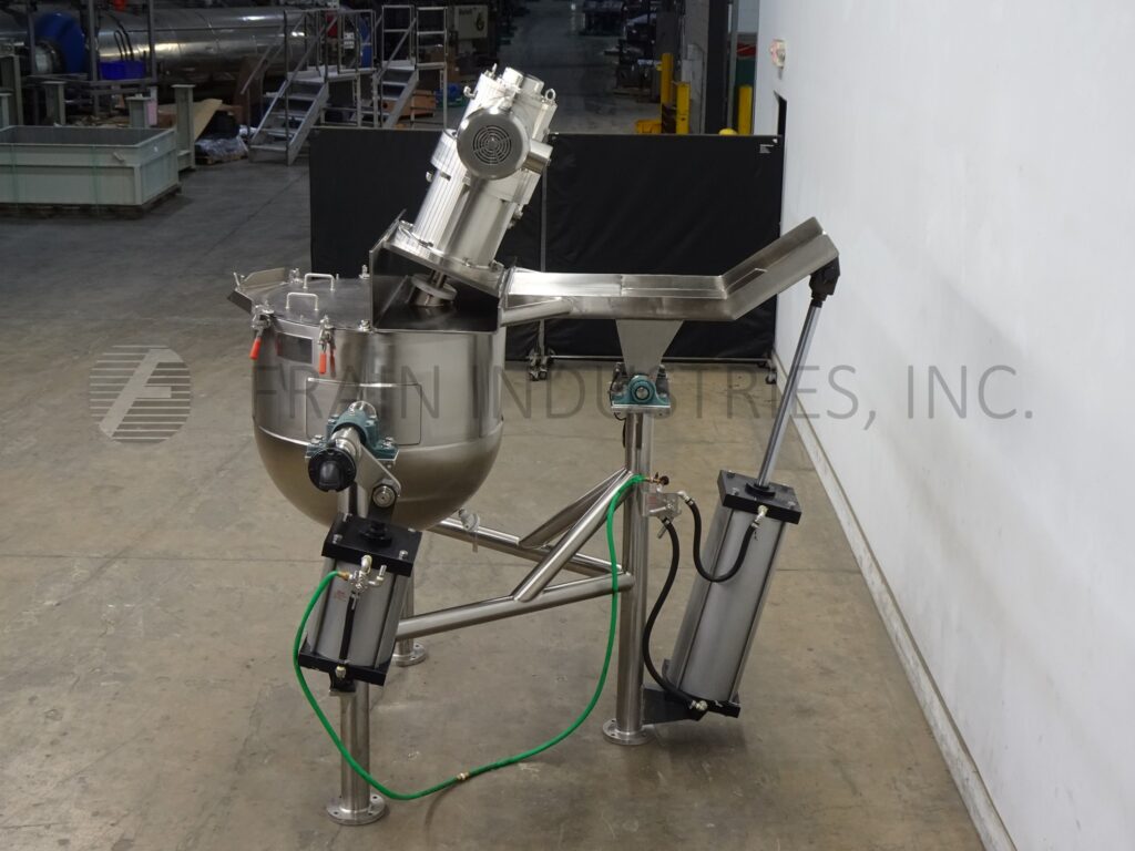 100 gallon Lee #100CHD9MTI, 316 Stainless Steel, double motion, scrape surface, half jacketed tilt kettle - Image 3