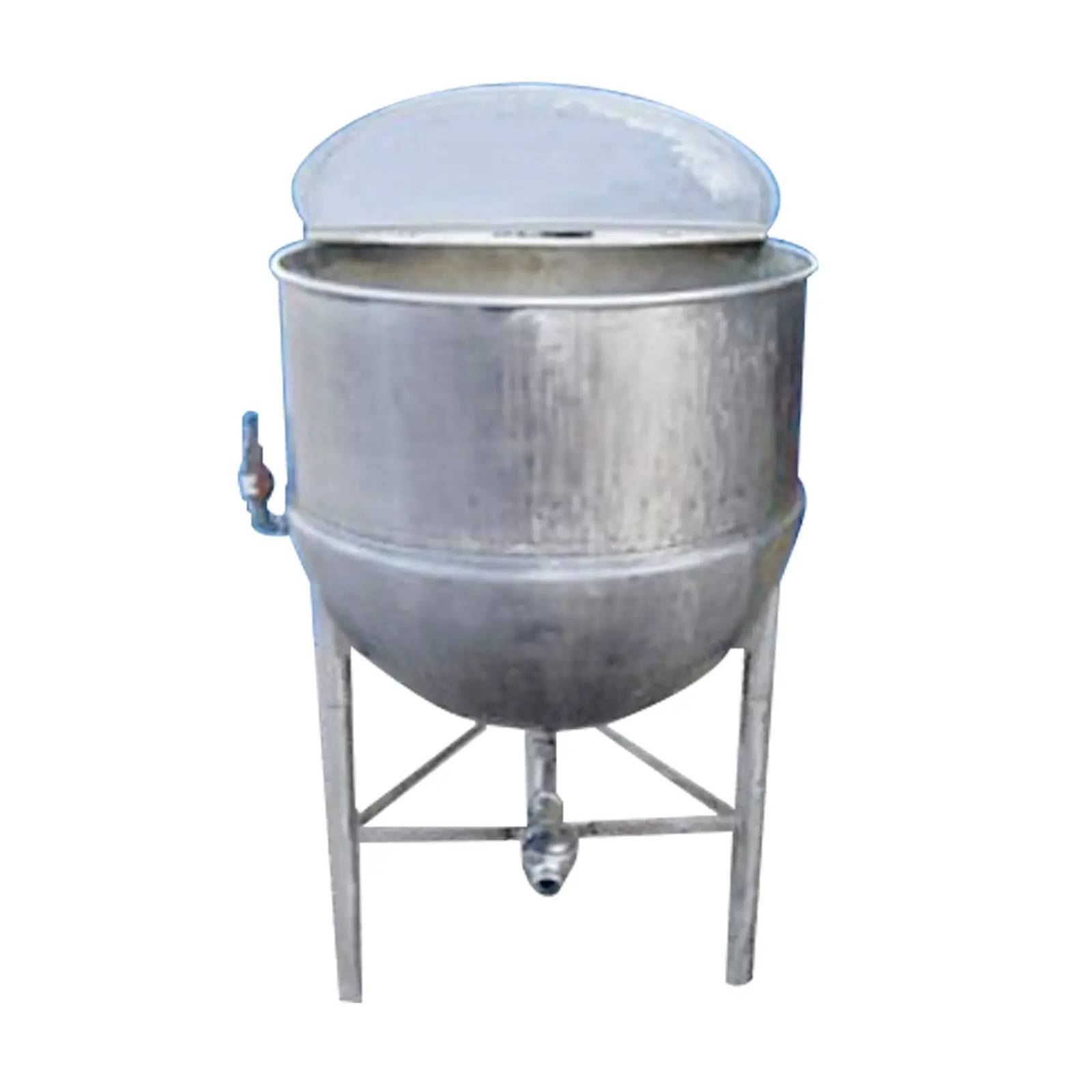 80 gallon Groen #F80, steam jacketed kettle, 32" ID, 2-piece removable flip-top lid - Image 2