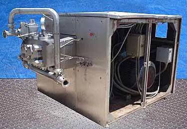 Sariete #DA61, 2-stage homogenizer unit, apporx 3000 GPH, with poppet seats, 100 HP - Image 3