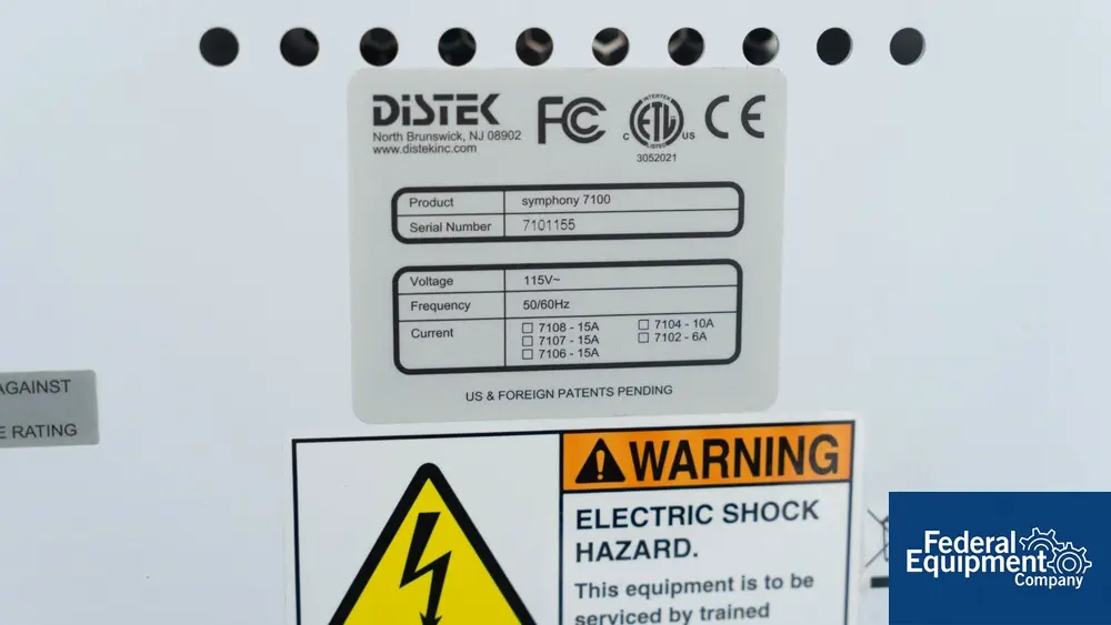 DisTek Symphony 7100 Dissolution System, 115 volt, serial# 7101155 - Image 2