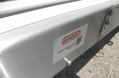 6" wide x 9' long, Arrowhead, Stainless Steel Belt Conveyor Frame, 1 HP, 230/460 V - Image 3
