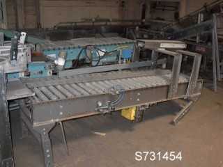 24" wide x 6.5' long, Line Flow, Powered Roller Conveyor, Stainless Steel, 90 deg. Transfer section, 1-3/4" - Image 1