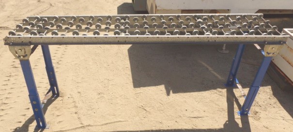 18" wide x 7' long, Skate Wheel Conveyor, Aluminum, 3" center-to-center roller spacing, 2" diameter Wheel - Image 2