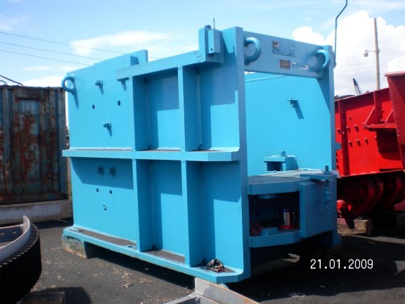 54" x 42" Kobe Steel/Allis Chalmers, single toggle, Carbon Steel, 52" width corrugated jaw plate, 51" swing - Image 1