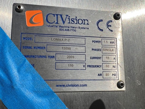 CI Vision/Mettler Toledo #Lomax P-2, Glass Bottle Inspection System, 80 psi, 110 V, 2009 - Image 6