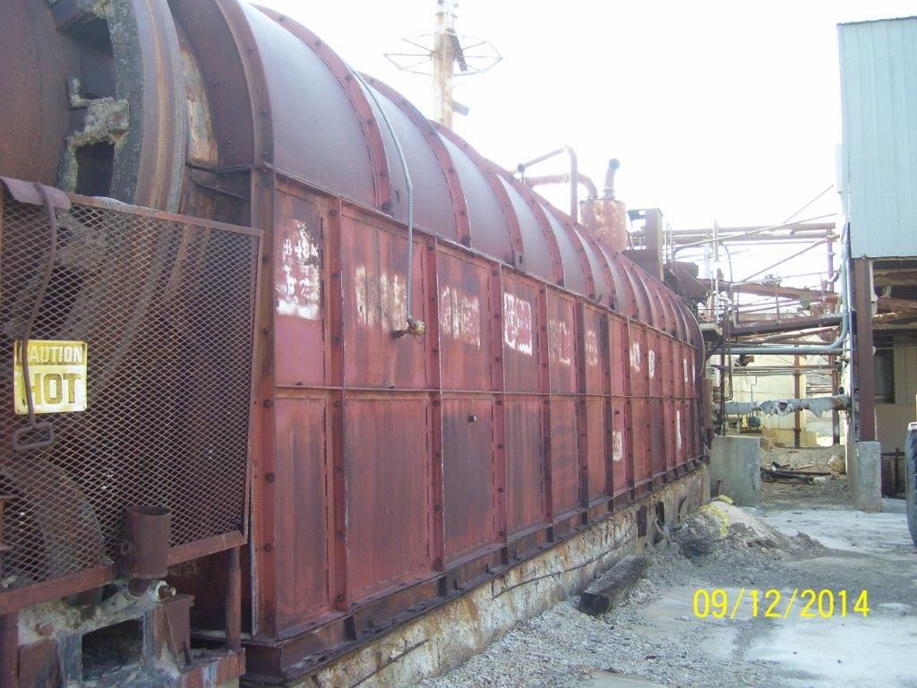 10' x 60' Rotary Hot Air Dryer, #2 fuel oil fired, skid mounted combustion chamber - Image 2